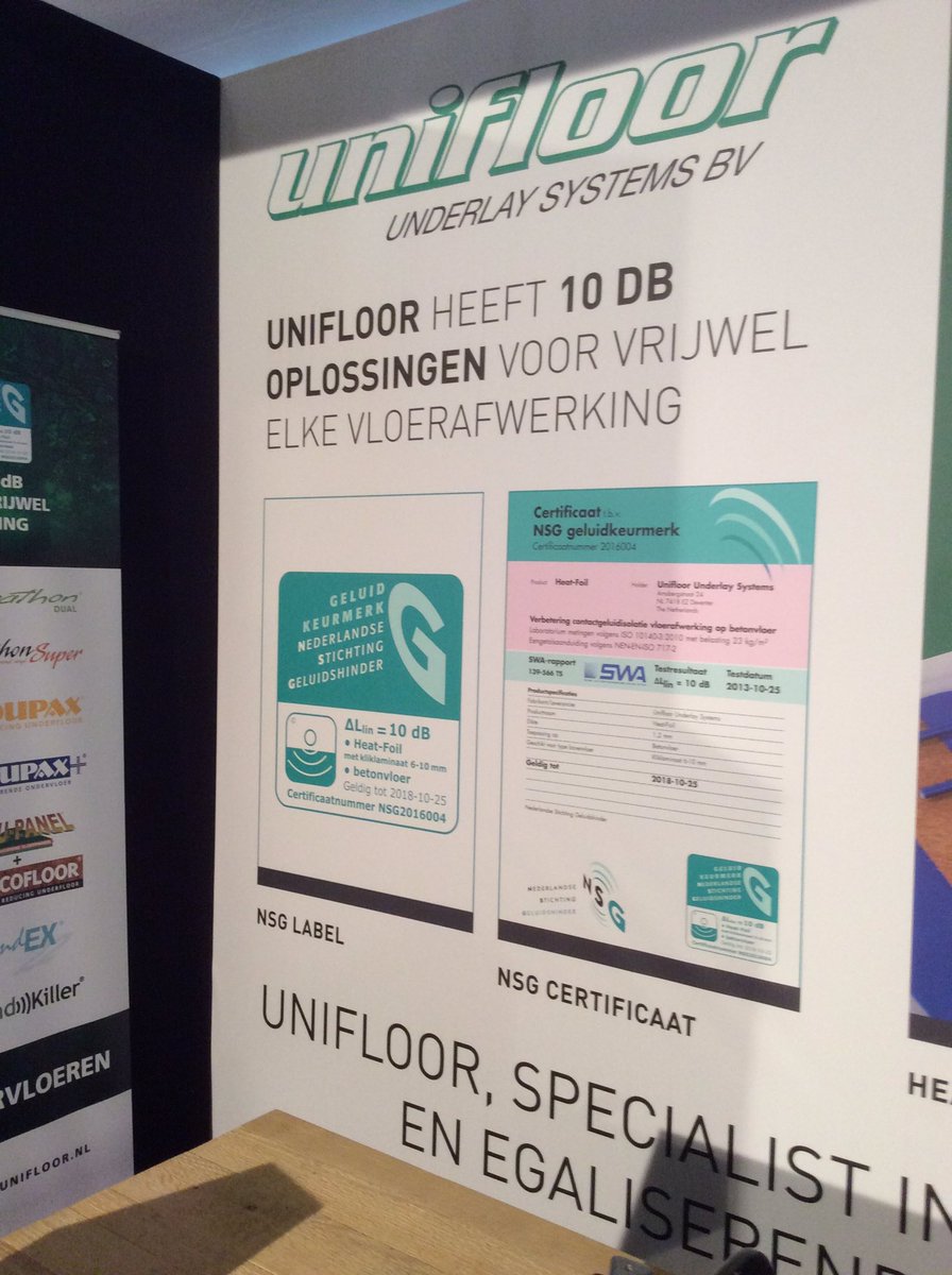 Problemen met contactgeluid in je appartement?
Unifloor Underlay Systems heeft de oplossing!!