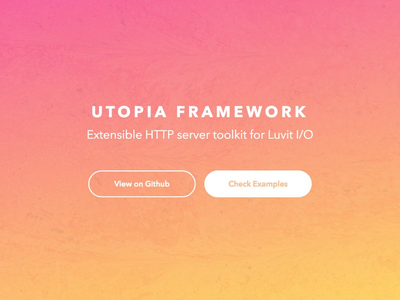 utopia framework landing and docs are work in progress - dribbble.com/shots/3014237-… (github.com/luvitrocks/uto… 👻) #luvit #lua