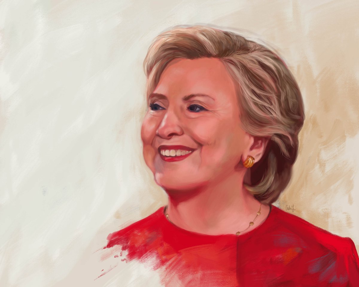 ArtofAsh's tweet photo. @HillaryClinton Thought I would paint my support for you today! Looking forward to the debate tonight. #ImwithHer https://t.co/DqKvuNU00j