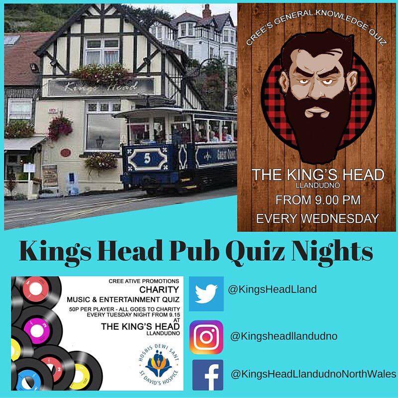 Quiz Night at the Pub every Tuesday and Wednesday #Llandudno  from 9pm.
Find us next to the Tram Station.
#Quiz
