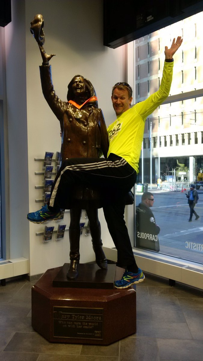 BallDaball's tweet photo. #askMPLS me and Mary Tyler Moore finished the Twin Cities marathon today. I'm proud of her! https://t.co/f9wFKV6U5J