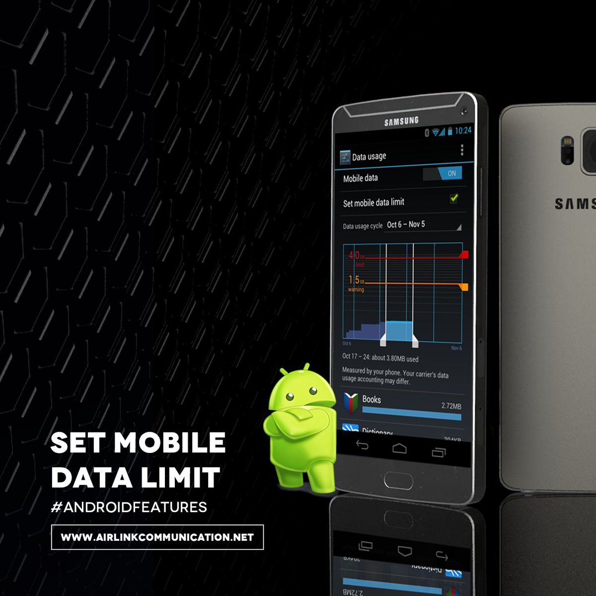 AirlinkALC's tweet image. Keep track of how much of the quota you have left. #androidfeatures