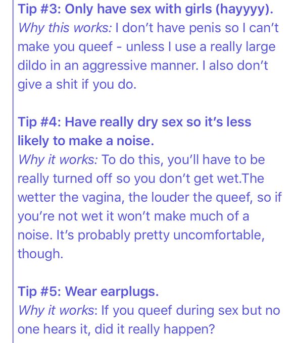 A women's magazine once asked me for tips on how to NOT queef during sex... I don't think it made it<a href="/tag/jurassicpark"class="tags"><span>#jurassicpark</span></a><a href="/tag/worthit"class="tags"><span>#worthit</span></a><a href="/tag/gasbillgonnarockmybro"class="tags"><span>#gasbillgonnarockmybro</span></a>
