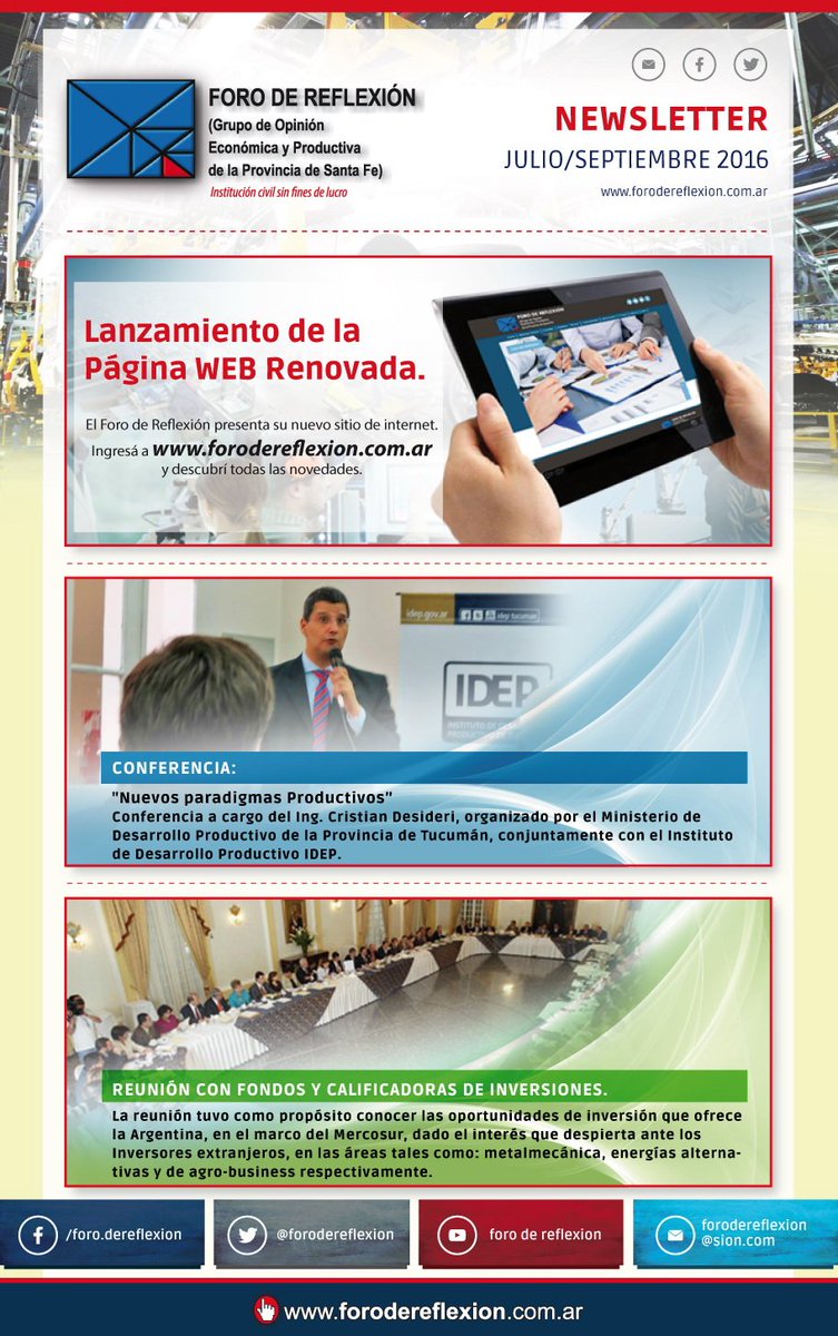 El Foro de Reflexión, Informa: