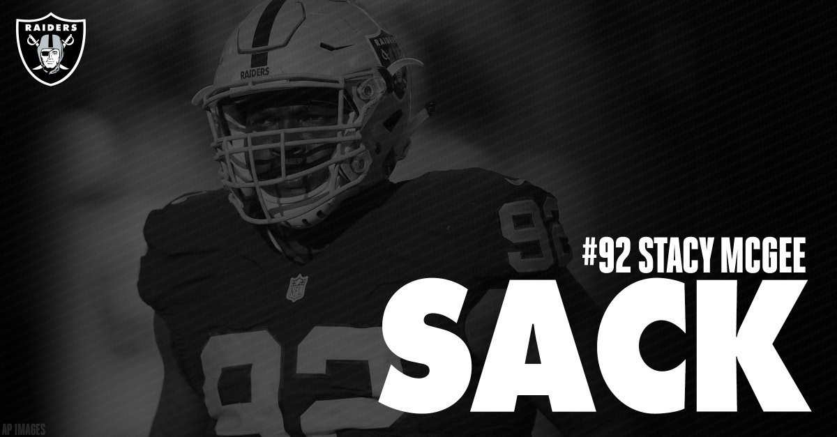 And Rivers is down! <a href="/BigBuckMcGee92/">Stacy McGee</a> with the sack! #RaiderNation