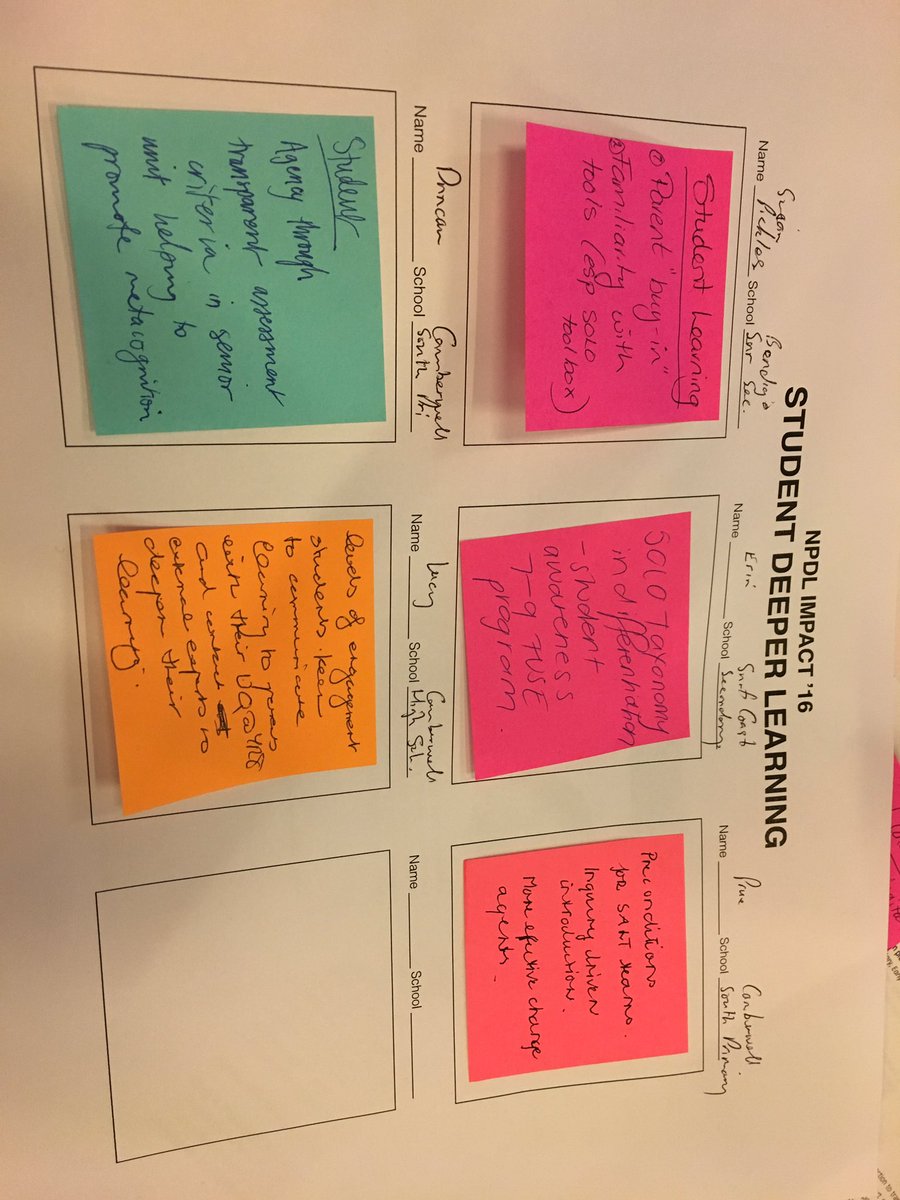 ezzaw8's tweet photo. Student agency and knowing what you are learning any why big themes #NPDL https://t.co/pAfJXtxiWg