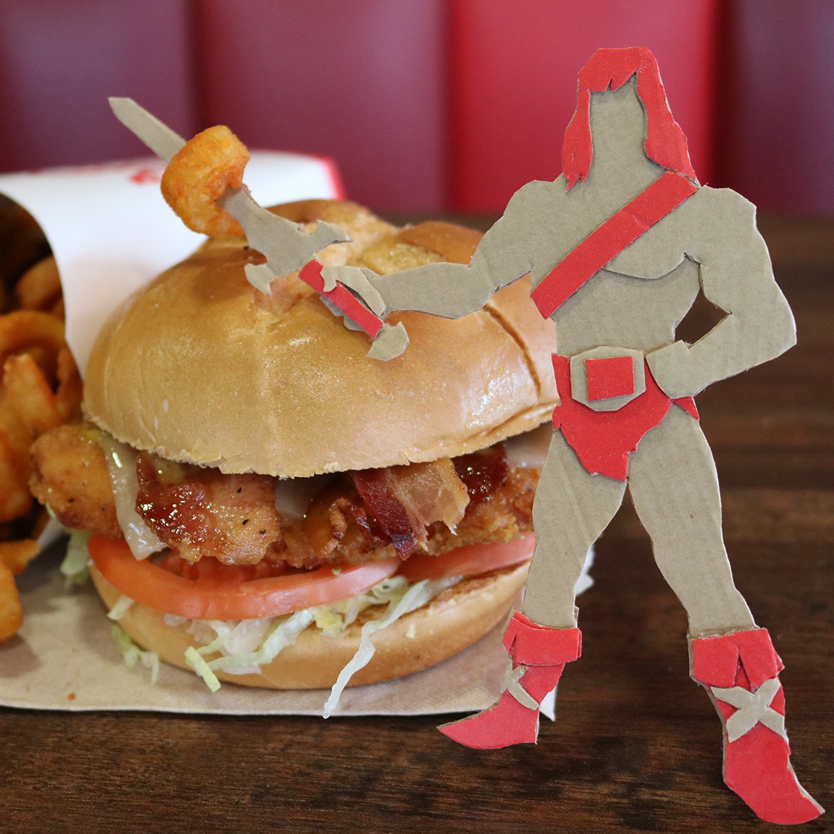Arbys's tweet image. What?? I can’t get ‘em where I’m from! #SonOfZorn