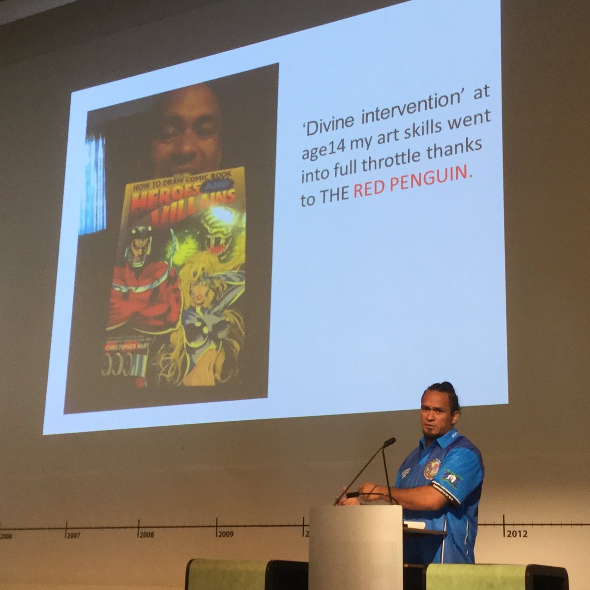 Louisedenoon's tweet photo. The power of book and a teacher! 'How to draw comic book books and villains' and a teacher who made the connection #Ikc2016 https://t.co/55PQc0kBUH