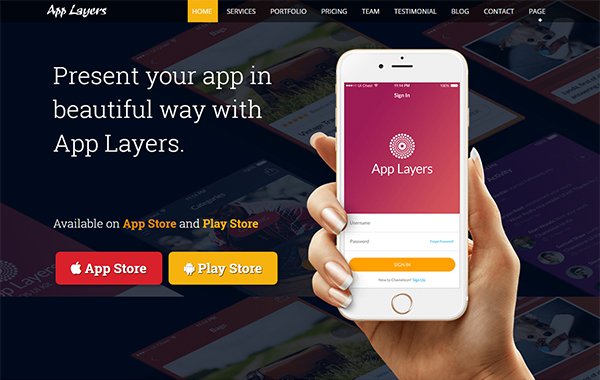 Designers_Today's tweet photo. AppLayers – Free One Page HTML Template https://t.co/HzYRvcYdKE https://t.co/Zb7vtt8xph