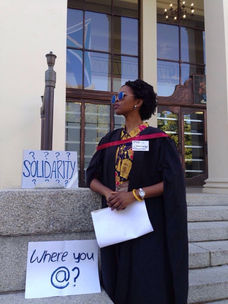 encouraging all students to become candidates for a PhD in Chimurenga #FeesMustFall #Fees2017 #BringBackOurCadres #isthisaprotest?