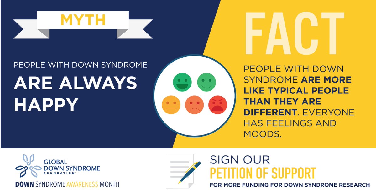 Global Down Syndrome On Twitter Myths V Facts Downsyndrome Awareness Month Https T Co 5mceltkz86