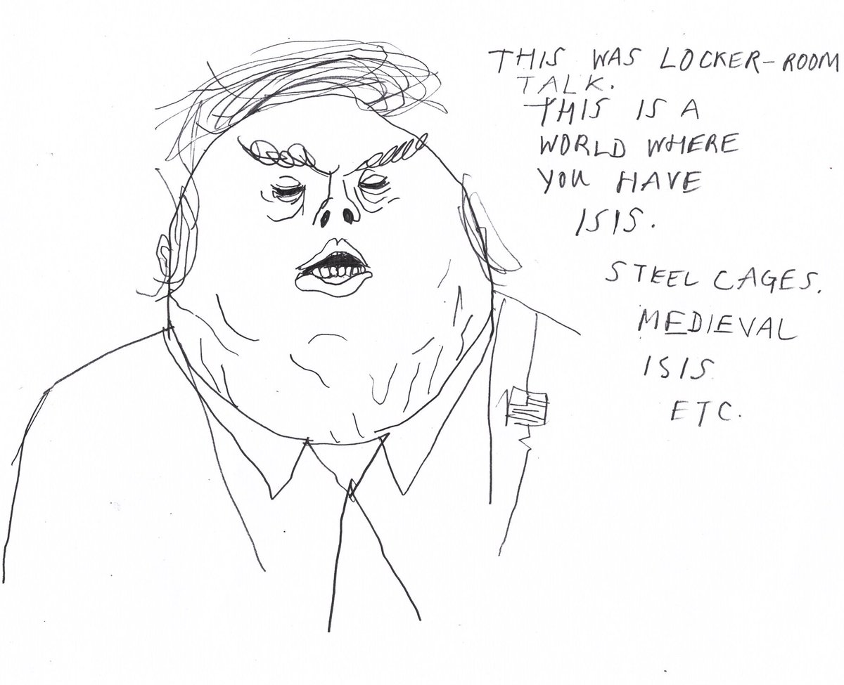 The second Presidential #debate: live-drawing by Edward Steed nyer.cm/RI2frqZ