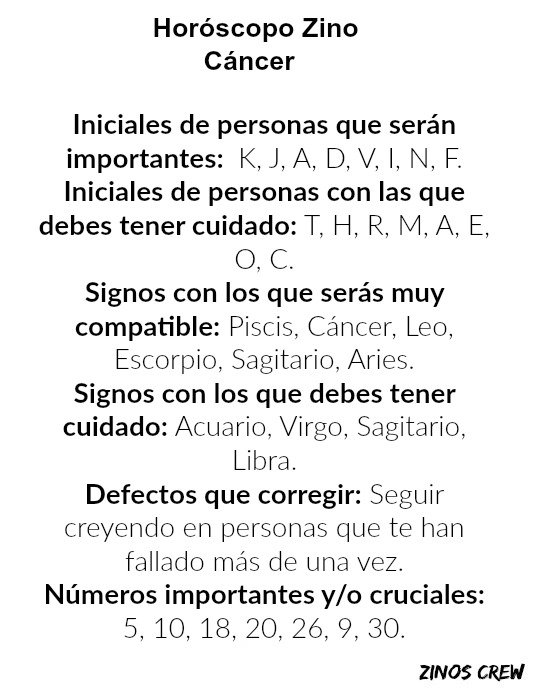 zinos__'s tweet photo. #HoróscopoZino #Cáncer
Parte I &amp; II https://t.co/sJxKJsTnb6