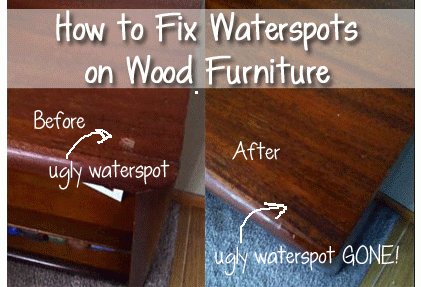 ncheapskate's tweet photo. Did someone forget to use a coaster? Here's an easy way to fix those water spots and rings. https://t.co/MPrsZVaVFW https://t.co/IDoM5s1WDF