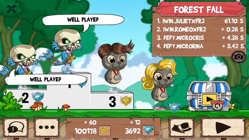 D1AMONDSFR2's tweet photo. Get on my level, son! #funrun2 #ROMEOxFR2 #microcris #MicroRina https://t.co/H3qDsoZHUp