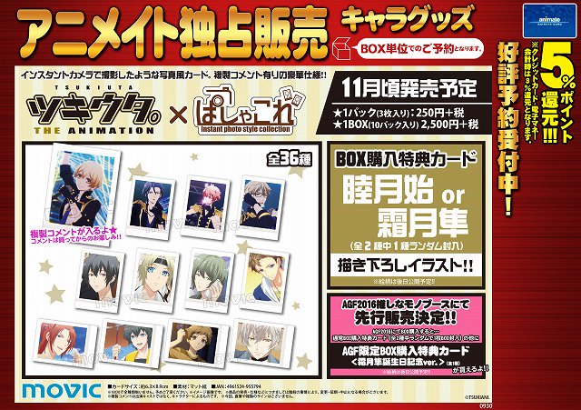ツキウタ。 ぱしゃこれ フルコンプ アニメイト配布 バインダー 特典-