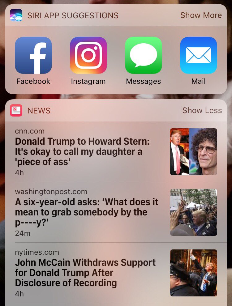 DolceMeta's tweet image. Hey @AppleSupport how do I get rid of the liberal only lock screen news clips?! #ios10problems #MSM #notruthinmedia