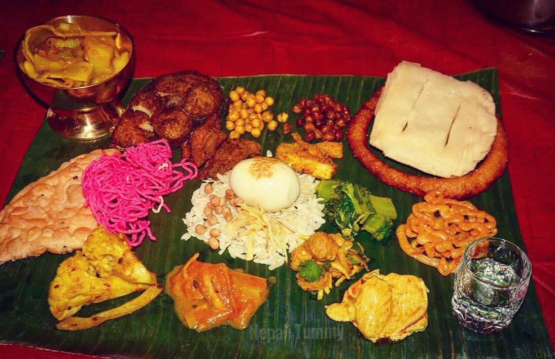 NepaliTummy's tweet photo. Kuchi Bhoye😊 Worth cooking all these yumminess💦 #festive #dashian #kuchibhoye #foodie #nepalifood #newarifood https://t.co/w4XOf365u4