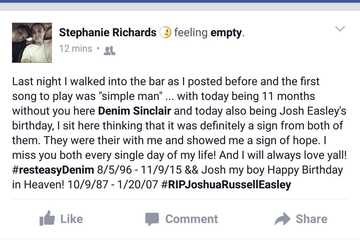 snrichh's tweet photo. #resteasyDenim #RIPJoshuaRussellEasley I miss you boys so much! https://t.co/JNt4TS68sW