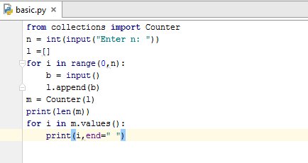 codeinpython's tweet image. How to count words using Counter in #python 
#Python3 @pycharm IDE used 
#follow #CodeInPython @codeinpython @ThePSF @pycoders @PythonStack