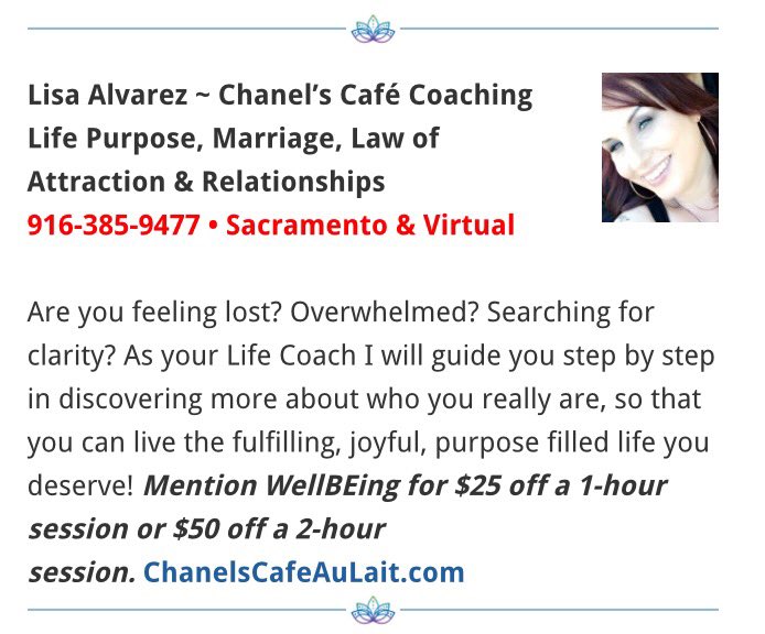 #WellBeingResource  #SpecialOffer #LifePurpose #Relationships #Marriage #Focus #ListeningEar #RenewedSpirit  #Clarity #HolisticHealing