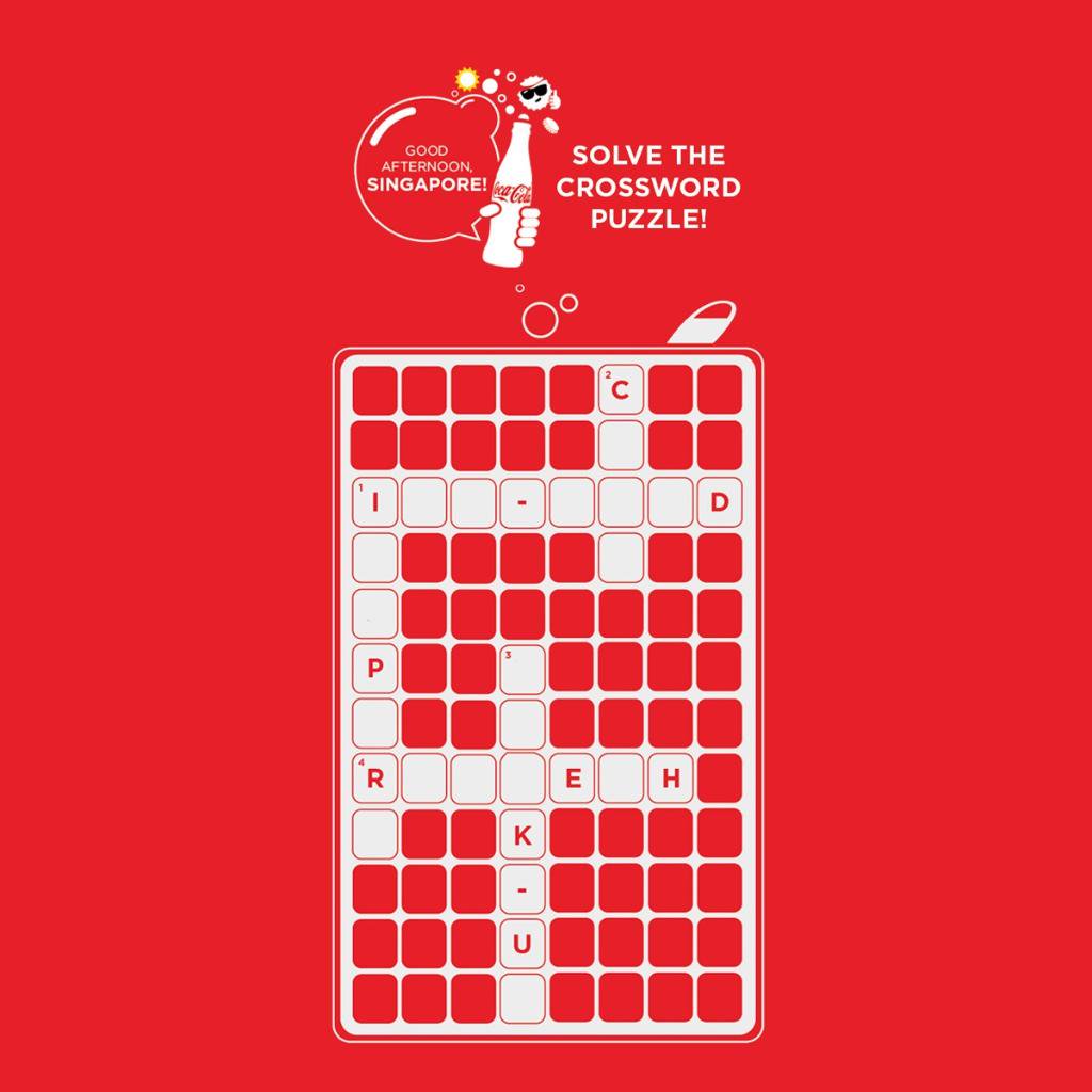 How quickly can you finish this crossword? (Tip: Check our FB for hints! CokeURL.com/CokeCrossword) 

#PerkUpWithCoke