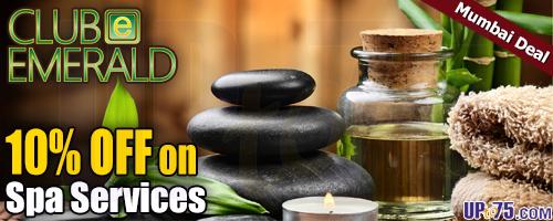 upto75's tweet photo. 10% Discount on Spa Services at #ClubEmerald in, #Mumbai. Check Out: https://t.co/HrkwuuaSSR. https://t.co/qQfYzWp7rI