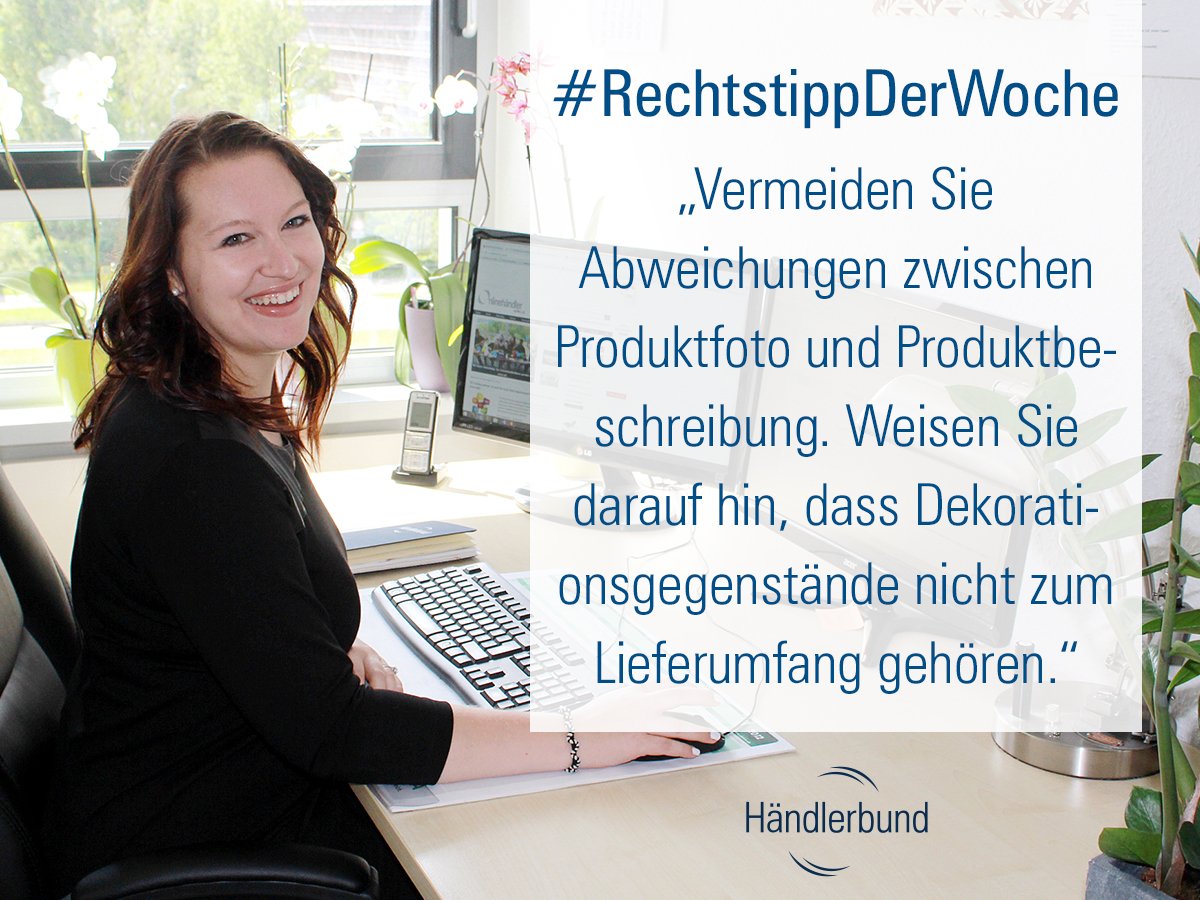 Haendlerbund's tweet image. #RechtstippDerWoche #Produktfoto #Produktbeschreibung