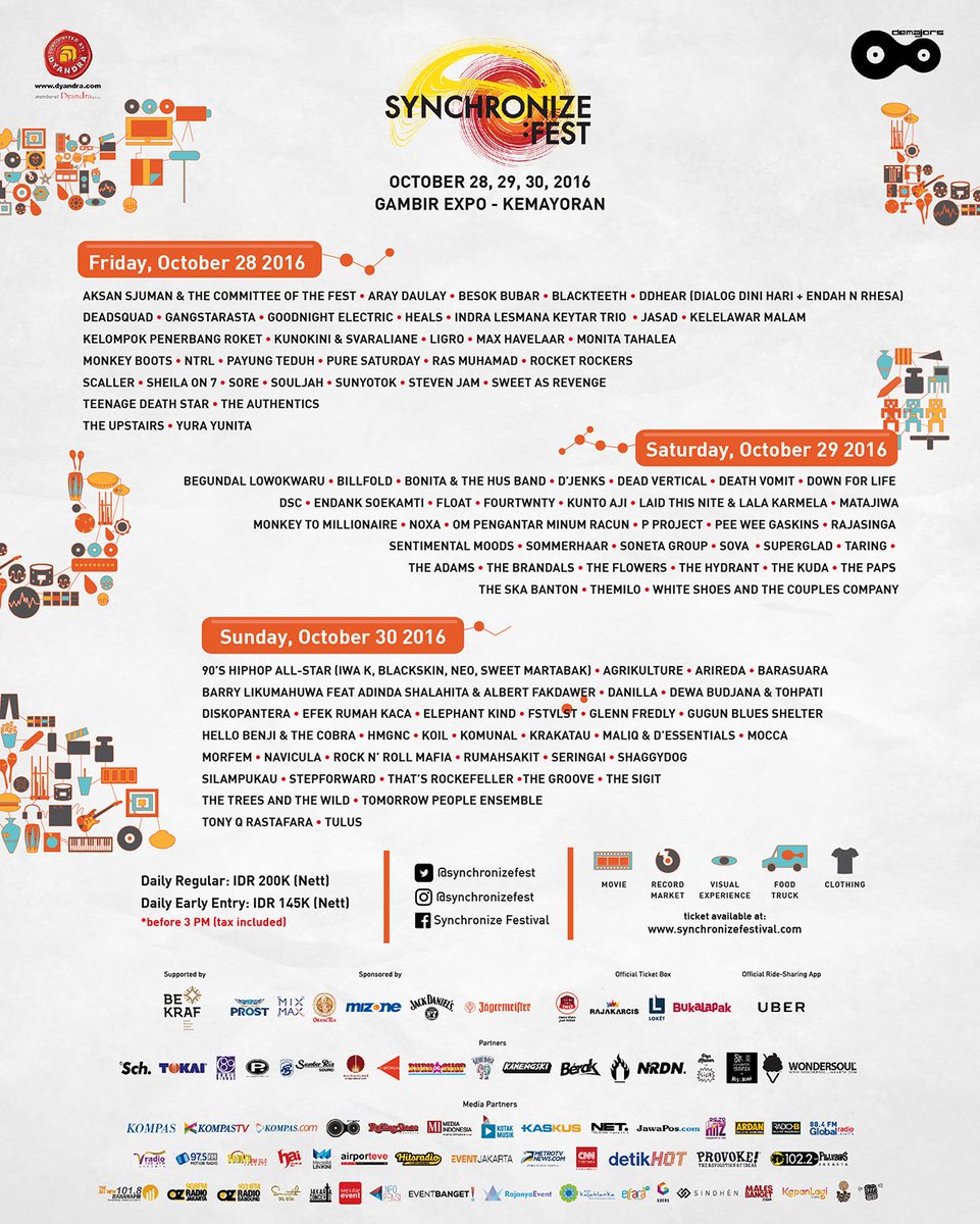 Jakarta !!!
Siap" 28.10.2016..
Kita akan bergoyang di <a href="/SynchronizeFest/">Synchronize Festival</a> 2016

#SynchronizeFest