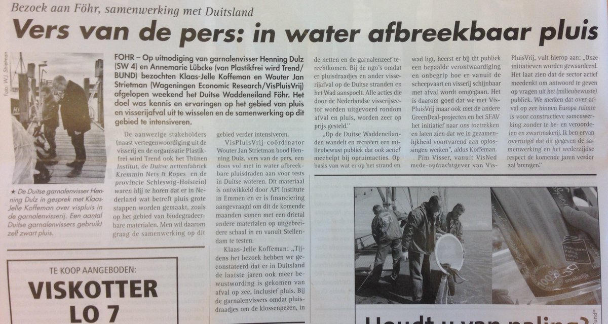 VisPluisvrij team bezocht Duitse Waddeneiland Föhr om samenwerking met Duitse betrokken te intensiveren. Lees hierover in <a href="/visserijnieuws/">visserijnieuws</a>