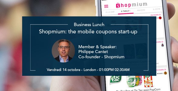 J-4 : Rendez-vous le 14 octobre à Londres avec notre membre et speaker Philippe Cantet, co-founder de <a href="/ShopmiumFR/">Shopmium France</a> : buff.ly/2dGfF4C