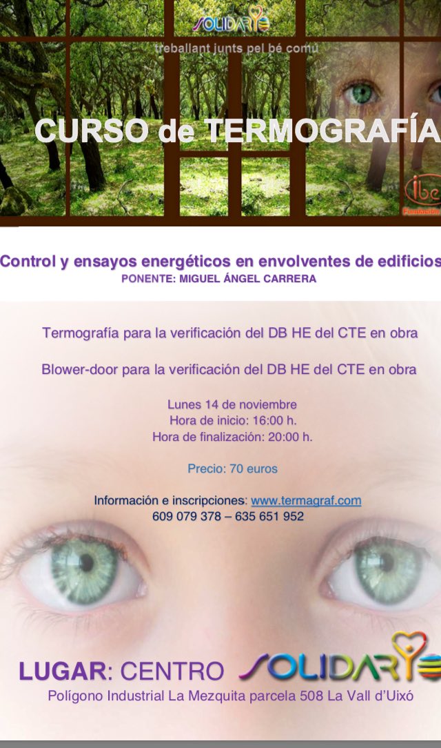 Idea_Sanchez's tweet photo. Curso sobre ensayos térmicos en construcción #calidad #eficienciaEnergética En la Vall d'Uxò Castellon vía @Termagraf https://t.co/SvPFtQ1ihT