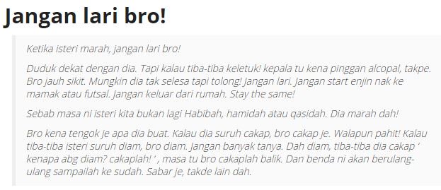 TwtKuale's tweet photo. "Perkara yang suami perlu buat bila isteri merajuk &amp; 'naik hantu'."

Tak hilang ego di dunia kalau pujuk isteri wahai lelaki sekalian alam. https://t.co/ODppaxojtK