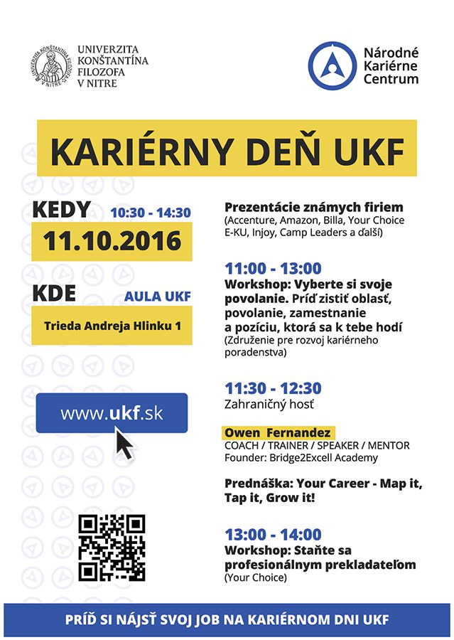 First #careerday at our university, all the students and graduates are welcome 👉  bit.ly/2dUa626
#ukfvnitre #kariernyden