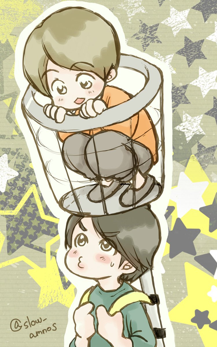 #気象版深夜の真剣お絵描き60分一本勝負
お題「ピンボールランナー」

初参加です…が、遅刻した上にワンドロではなく、スリードロくらいに…。今度はもうちょっと自分が描けるものを考えながら参加したいです…すみません…。あと、かわいい背景素材をお借りしました。ありがとうございます…！