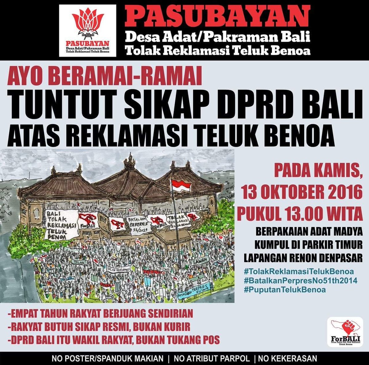basa basi DPRD Bali.membuat kami muak; dan kami datang lagi 13 oktober 2016,maaf ganggu tidur siang anda pak DPRD