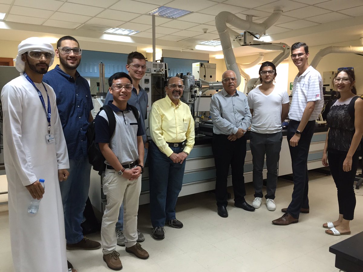 CSM_SPE's tweet photo. Mines Students and faculty at @PI_UAE during #atce2016. #HelluvaEngineer #PetroleumEngineers #ColoradoSchoolofMines https://t.co/fmTm3w4Egw