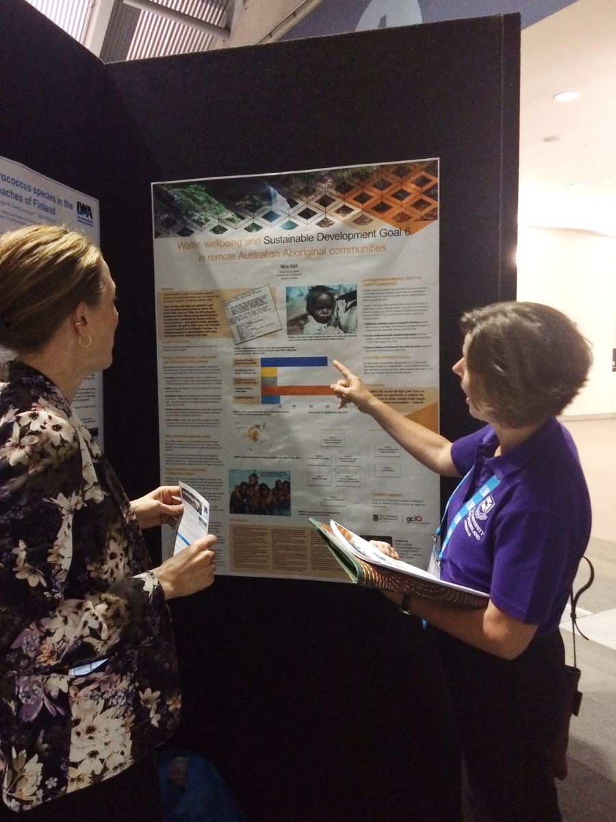 uqwater's tweet photo. Don't miss @GCITweet Dr Nina Hall's poster on #water and #sdg6 and #remoteaboriginalcommunities at #iwa2016brisbane https://t.co/juq1CnAZLs