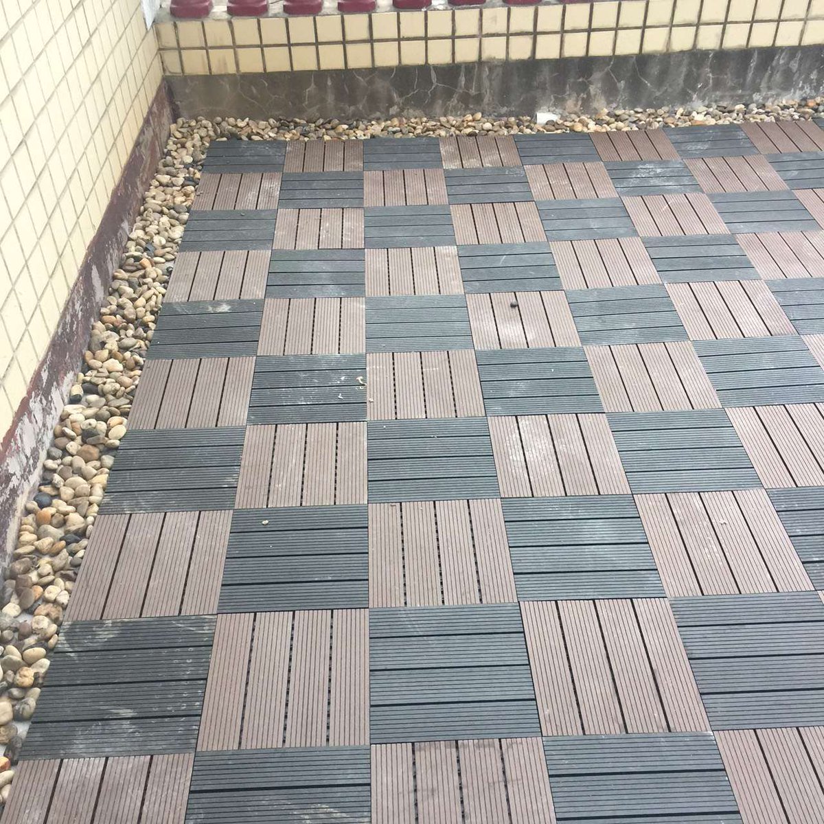 ServiceNee's tweet image. DIY Composite Wood Decking Tile , Finished Today