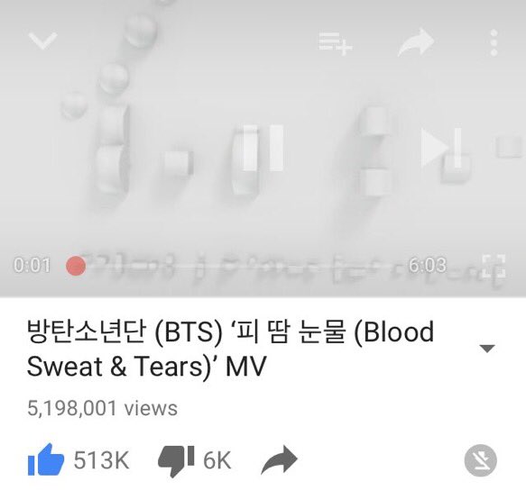 #BloodSweatTears MV'si 17 saat içinde 5 milyon izlenmeyi geçerek 24 Saatte En Çok İzlenen KPOP Grup MV'si rekorunu kırdı! #WINGS 💪👏