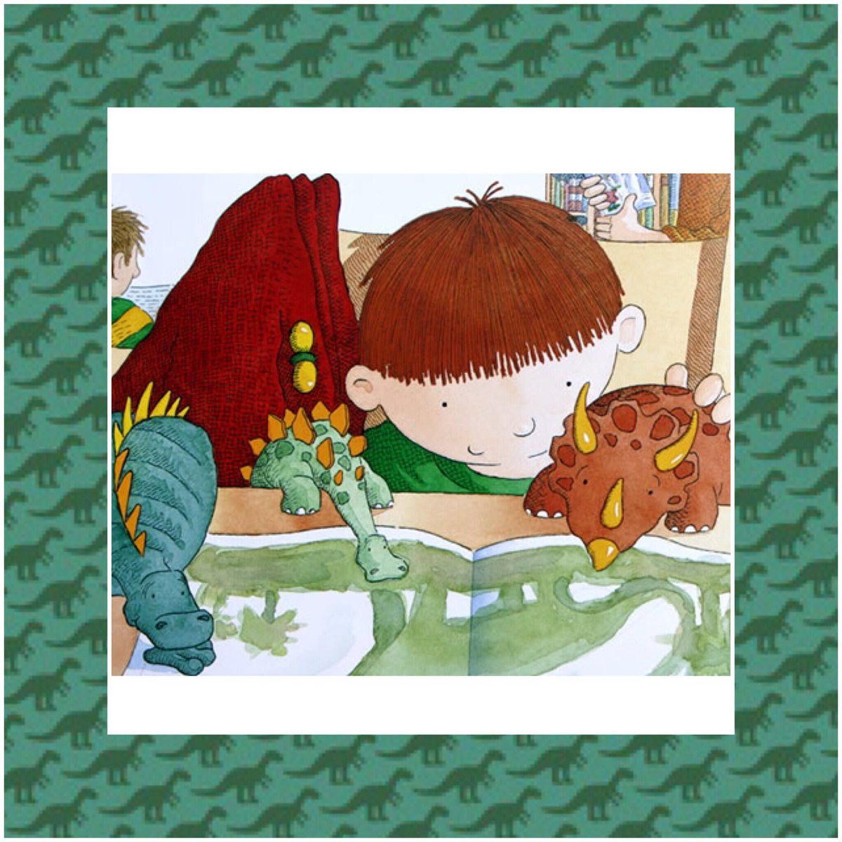 LBookworms's tweet image. Bucket full of dinosaurs all ready for this week's Little Bookworms 😀