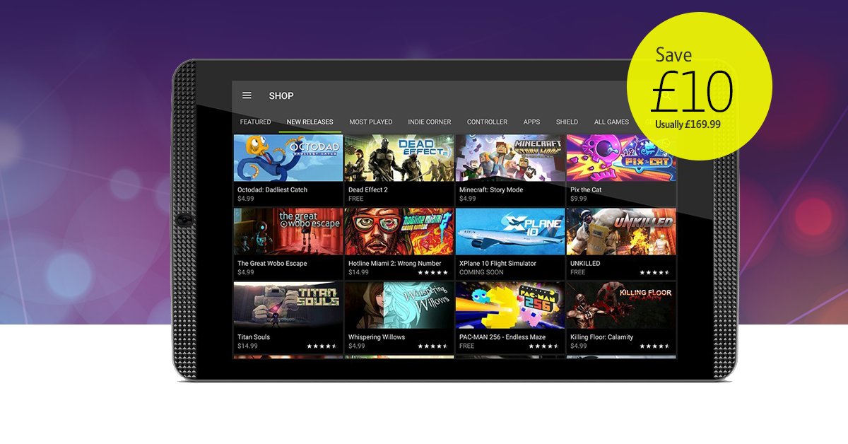 Today's deal of the day: <a href="/NVIDIA_UK/">NVIDIA_UK</a> Shield tablet K1, only £159.99 plus FREE DELIVERY! Usually £169.99 shop.bt.com/products/nvidi…