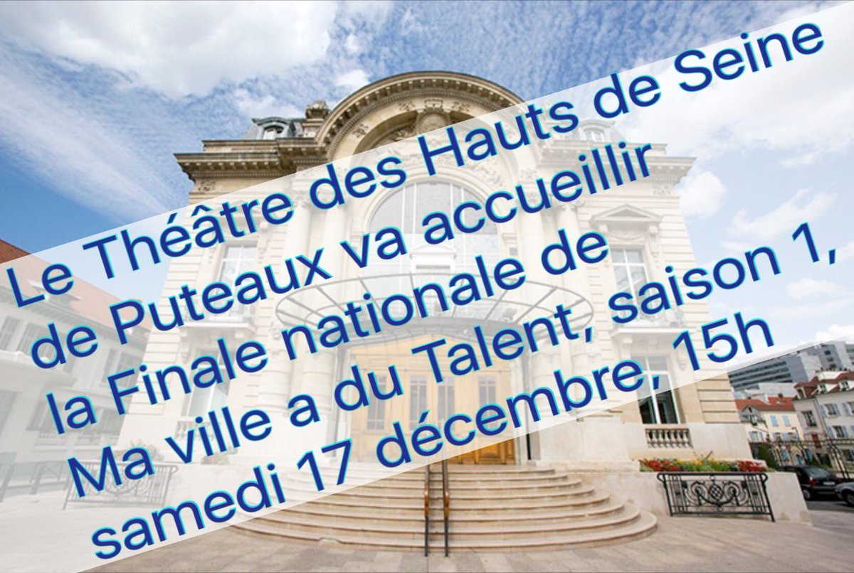 Merci <a href="/villedeputeaux/">Ville de Puteaux</a> ! Qui va remporter Ma Ville a du talent ? Une chanteuse ? Un danseur ?Réponse le 17 décembre !