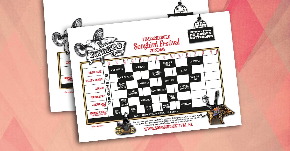 Nieuwe namen maken line-up van Songbird 2016 compleet.  songbirdfestival.nl/programma-song……al-2016-compleet/