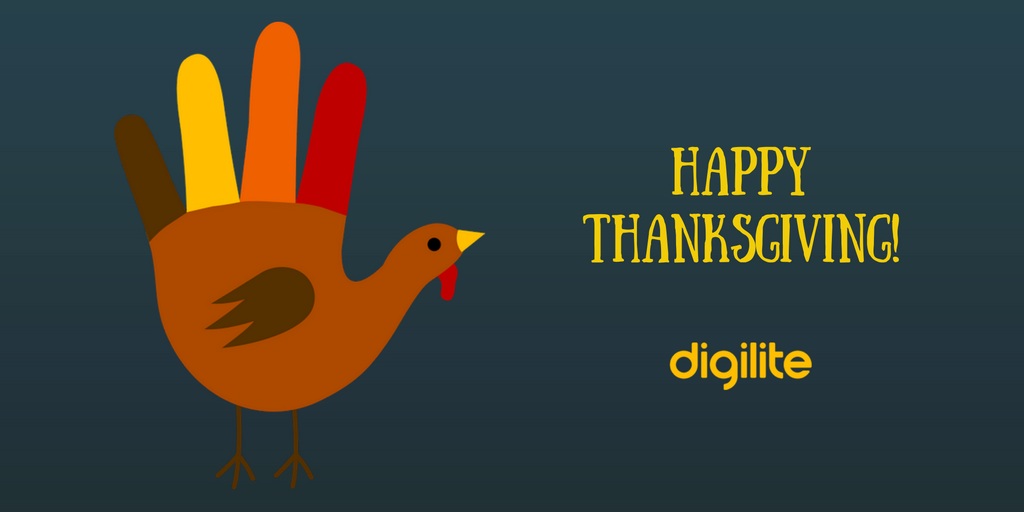 DigiliteCo's tweet photo. #HappyThanksgiving
We're thankful for all of our awesome staff and clients. Happy Thanksgiving from #DigiliteCa! https://t.co/8acfUb05GS
