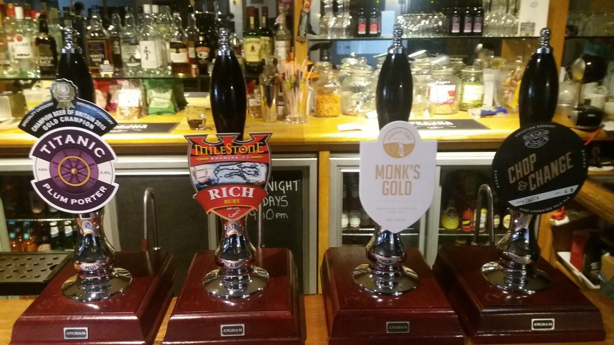 Helpthedusty's tweet photo. On our pumps this week! 🍺@HowardTownBrew @vocationbrewery @TitanicBrewery @MilestoneBrewi1 https://t.co/l08iVrXkky #mytholmroyd #realale https://t.co/DaSVNJTIq9