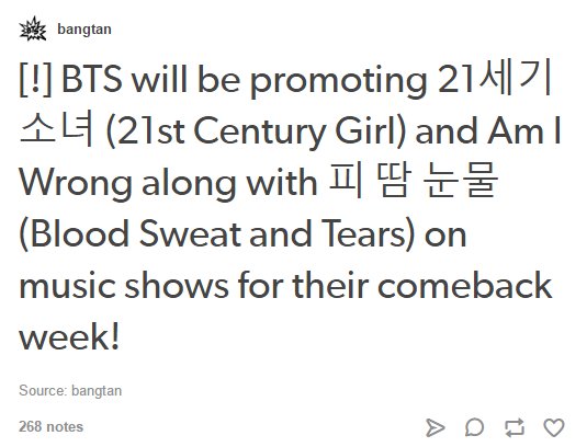 you4die's tweet photo. ⚠The start of Bangtan's album promoting will be next week. 

CAN'T WAIT TO SEE THE WHOLE CHOREO OF BLOOD WEAT AND TEARS //SCreA,MSS https://t.co/Siz6XP6anZ
