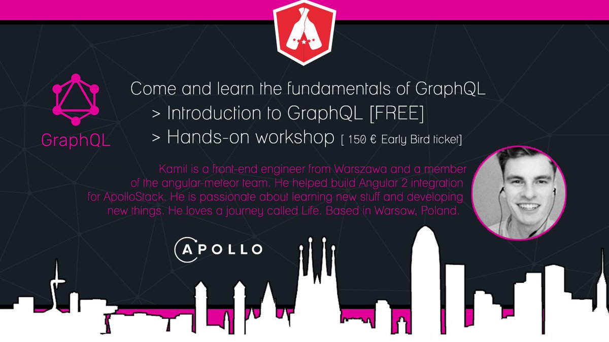 hackcolab's tweet image. Come &amp;amp; Learn #GraphQL #ApolloStack w/ @kamilkisiela 
20 Oct. meetup: 
meetup.com/AngularJS-Beer…
22 Oct. [Workshop]: 
meetup.com/AngularJS-Beer…