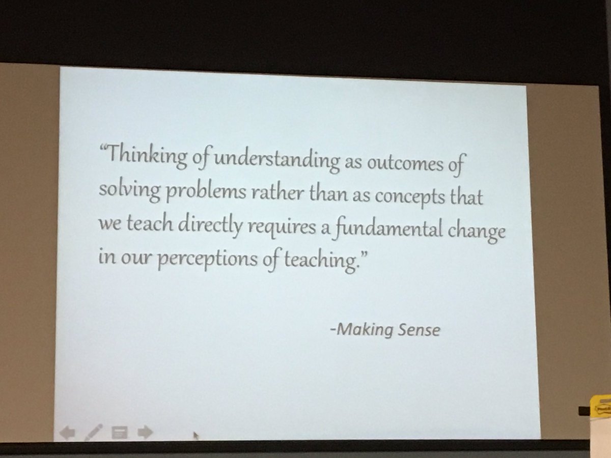 'Problem solving as a way to develop math skills rather than a way to practice math skills.' @newd0g0ld @LESDSchools