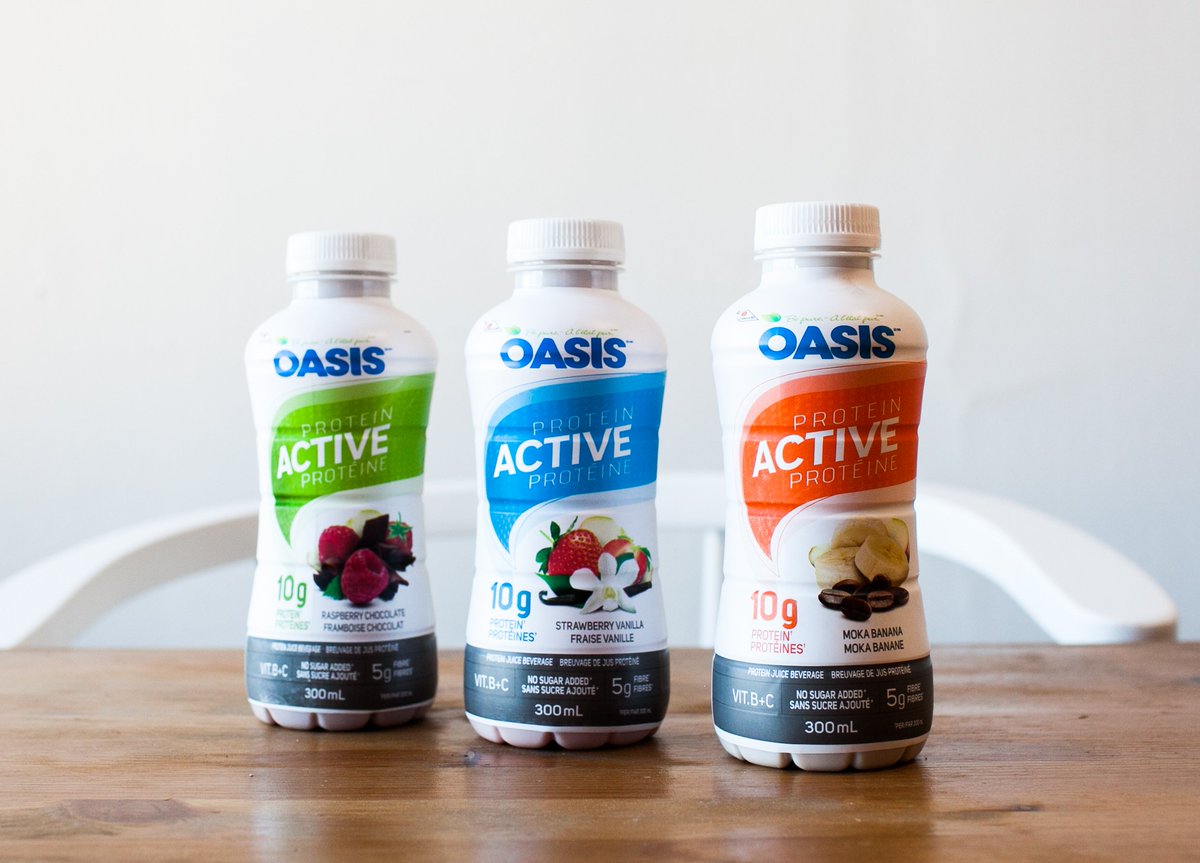 Oasis Active est un breuvage protéiné fait à base de délicieux jus de fruits! Découvrez ce produit: bit.ly/2efBbMI
